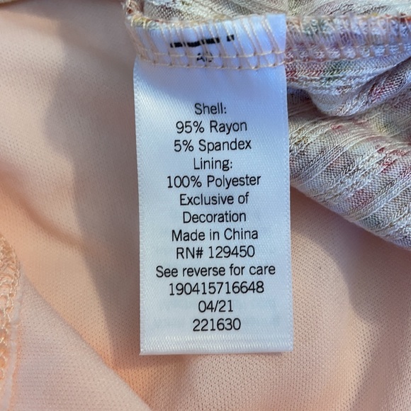 NWT L & XL LC Lauren Conrad floral print Bohemian pink orange flowy sundress - Picture 8 of 9